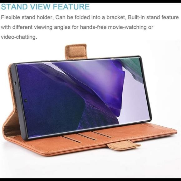 Fathers Day Gifts For Galaxy Note 20 Ultra Leather Wallet Case Credit Card Slot - Picture 6 of 7